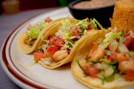 3 Shrimp taco Platter.